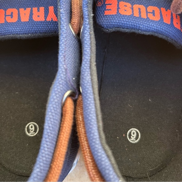 Syracuse University navy blue and Orange men’s boat shoe FOCO size 9 - Picture 7 of 11